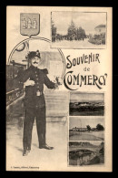 55 - COMMERCY - SOUVENIR - VUES ET SOLDAT - EDITEUR CATEUX - Commercy