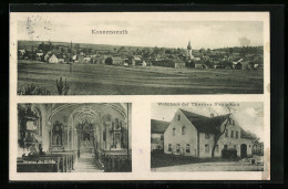 AK Konnersreuth, Generalansicht, Inneres Der Kirche, Wohnhaus Der Therese Neumann  - Autres & Non Classés