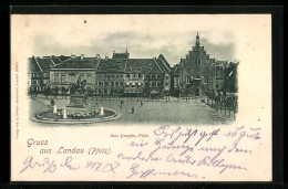 AK Landau In Pfalz, Reiterdenkmal Auf Dem Max Josephs-Platz  - Landau