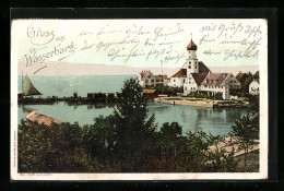 AK Wasserburg, Blick Zur Kirche Am Ufer  - Autres & Non Classés