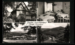 AK Berge Im Sauerland, Talpanorama, Pension Haus Mertens, Im Gastraum  - Other & Unclassified