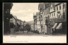 AK Marburg, Steinweg, Strassenpartie  - Marburg