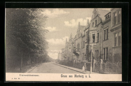 AK Marburg, Blick In Die Universitätsstrasse  - Marburg