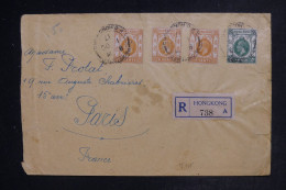 HONG KONG - Enveloppe En Recommandé D'un Soldat Détaché à La Mission Truptil Pour Paris En 1917  - L 152465 - Lettres & Documents