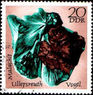 Rda Poste Obl Yv:1429 Mi:1739 Malachit Ullersreuth (cachet Rond) - Mineralen