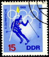 Rda Poste Obl Yv:1033 Mi:1337 Slalom (Beau Cachet Rond) - Ski