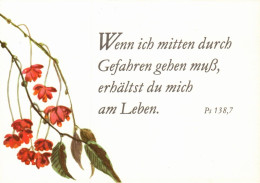 H2351 - TOP Psalm Spruchkarte - Gefahr - Erich Kitschke Künstlerkarte Nach Aquarell - Verlag Potsdam DDR - Autres & Non Classés