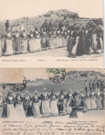 2 Cards Greek Dance In Megara  Near Athens Danse Grecque 2 CP Envoi Meyssac Corrèze - Tanz