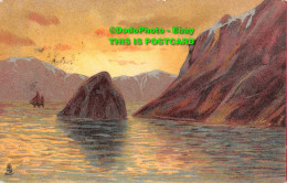 R417833 Hand Painted. Ship In Sea. Mountains. Tuck. Art Series. 1387. 1904 - World