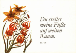 H2352 - TOP Psalm Spruchkarte - Füße - Erich Kitschke Künstlerkarte Nach Aquarell - Verlag Potsdam DDR - Altri & Non Classificati