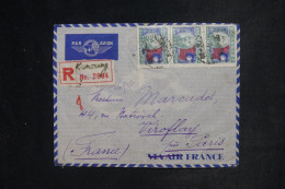 CHINE - Enveloppe En Recommandé De Kunming Pour La France En 1948, Affranchissement Recto Et Verso - L 152468 - 1912-1949 Repubblica