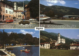 11875447 Agno Strassen Und Bootspartie Flugplatz Kirche Agno - Andere & Zonder Classificatie