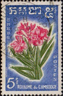 Cambodge Poste Obl Yv: 105 Mi:119 Laurier-rose (Beau Cachet Rond) - Cambodja