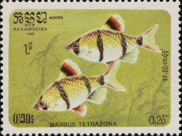 Cambodge Poste N** Yv: 597/603 Poissons Exotiques - Kampuchea