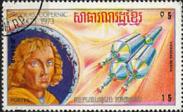 Cambodge Poste Obl Yv: 343A/343G Nicolas Copernic (Beau Cachet Rond) - Cambodge