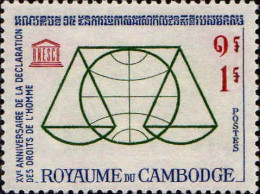 Cambodge Poste N** Yv: 141/143 25.Anniversaire De La Déclaration Des Droits De L'Homme - Cambodia