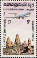 Cambodge Avion N** Yv:32/35 Avion Sur Angkor Vat - Kampuchea