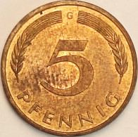 Germany Federal Republic - 5 Pfennig 1985 G, KM# 107 (#4606) - 5 Pfennig