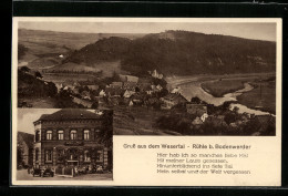 AK Rühle B. Bodenwerder, Gast- Und Pensionshaus Zur Weser, Bes. L. Warnecke, Panorama  - Bodenwerder