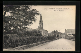 CPA Villers Charlemagne, Rue Des Remblais, Maisons Et Eglise  - Autres & Non Classés