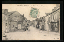 CPA Villaines-la-Juhel, Mairie Et Rue Saint-Georges  - Villaines La Juhel