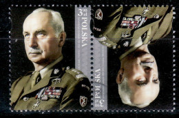 POLAND 2023  GENERAL K. SOSNKOWSKI TETE-BECHE USED - Used Stamps