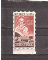 1953 L.25 S.CHIARA DI ASSISI - 1946-60: Mint/hinged