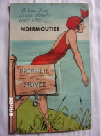 NOIRMOUTIER (Vendée) CARTE A SYSTEME 10 VUES PROPRIETE PRIVEE A VOUS IL EST PERMIS D'OUVRIR POUR VOIR - Noirmoutier