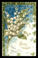 FANTAISIES - MUGUET  ET MYOSOTIS - CARTE GAUFREE - Fleurs