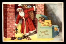 FANTAISIES - PERE NOEL - CARTE ILLUSTREE SIGNEE - Other & Unclassified