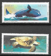 Brazil 1987 Mi.No. 2214 - 2215 Brasilian Marine Life Whales Turtles  2v  MNH**  1,60 € - Nuovi