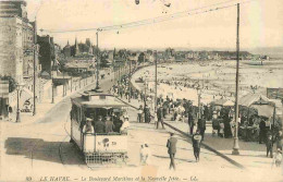 76 - Le Havre - Le Boulevard Maritime Et La Nouvelle Jetée - Animée - Tramway - CPA - Oblitération Ronde De 1915 - Carte - Unclassified