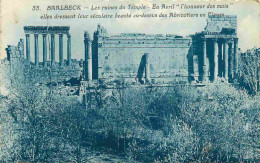 Liban - Baalbeck - Les Ruines Du Temple - Correspondance - Antiquité - Carte Dentelée - CPA - Voir Scans Recto-Verso - Líbano