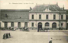 42 - Roanne - La Gare - Animée - CPA - Voir Scans Recto-Verso - Roanne