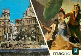 Espagne - Espana - Madrid - Multivues - La Cibeles - Goya El Quitasol - CPM - Voir Scans Recto-Verso - Madrid