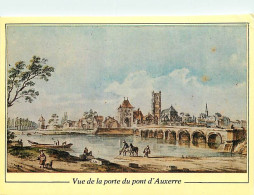 89 - Auxerre - Vue De La Porte Du Pont - Aquarelle De Georges Lallemand  17e Siècle - Art Peinture - Etat Léger Pli Visi - Auxerre