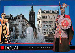 59 - Douai - Place D'Armes Et Le Beffroi - Les Géants Monsieur Et Madame Gayant - CPM - Voir Scans Recto-Verso - Douai