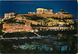 Grèce - Athènes - Athína - L'Acropole Illuminée - Vue De Nuit - Carte Neuve - CPM - Voir Scans Recto-Verso - Greece