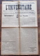 Etudiants Socialistes---L’universitaire---N° 11, 18 Janvier 1924 (nombreux Autres Journaux De Ce Titre) - Altri & Non Classificati