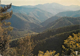 30 - Gard - Les Cévennes - Corniche Des Cévennes. Massif De L'Aigoual Et Vallée De L'Estrechure, Vus Du Col De Saint Pie - Autres & Non Classés