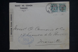 MAROC - Enveloppe Commerciale De Tanger Pour Marseille En 1916 Avec Contrôle Postal - L 152472 - Storia Postale