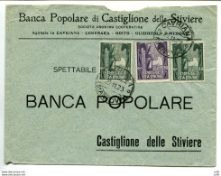 Marcia Su Roma Cent. 10 Due Esemplari Su Busta - Storia Postale