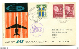 Primo Volo SAS Stoccolma-Roma Del 17/7/59 - Poste Aérienne
