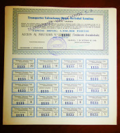 TRANSPORTES VALENCIANOS DIEGO SA Valencia  ,Spain 1960 Share Certificate - Trasporti