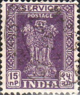Inde Service Obl Yv: 19A Mi:137I Colonne D'Asoka (Beau Cachet Rond) - Official Stamps