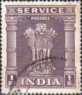 Inde Service Obl Yv: 10 Mi:127 Colonne D'Asoka (Beau Cachet Rond) - Official Stamps
