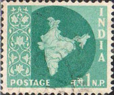 Inde Poste Obl Yv:  71/81 Carte De L'Inde (cachet Rond) - Usados