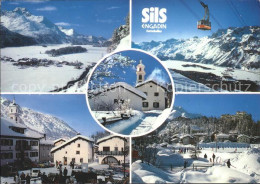 11865337 Sils Baselgia Und Sils Maria Skigebiet Furtschellas Ortsansichten Lufts - Sonstige & Ohne Zuordnung