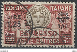 1927-35 Eritrea Espresso L.1,25 Su 60c. US Sassone N. E 8 - Sonstige & Ohne Zuordnung