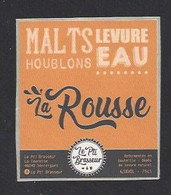 Etiquette De Bière Rousse  -   Brasserie Le Pti Brasseur Séniergues (46) - Beer